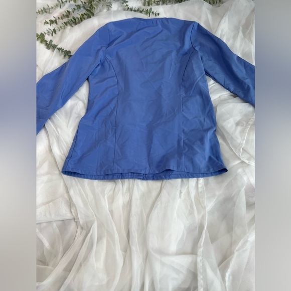 Dickies Ceil Blue Scrub Jacket Size Small - Picture 13 of 14